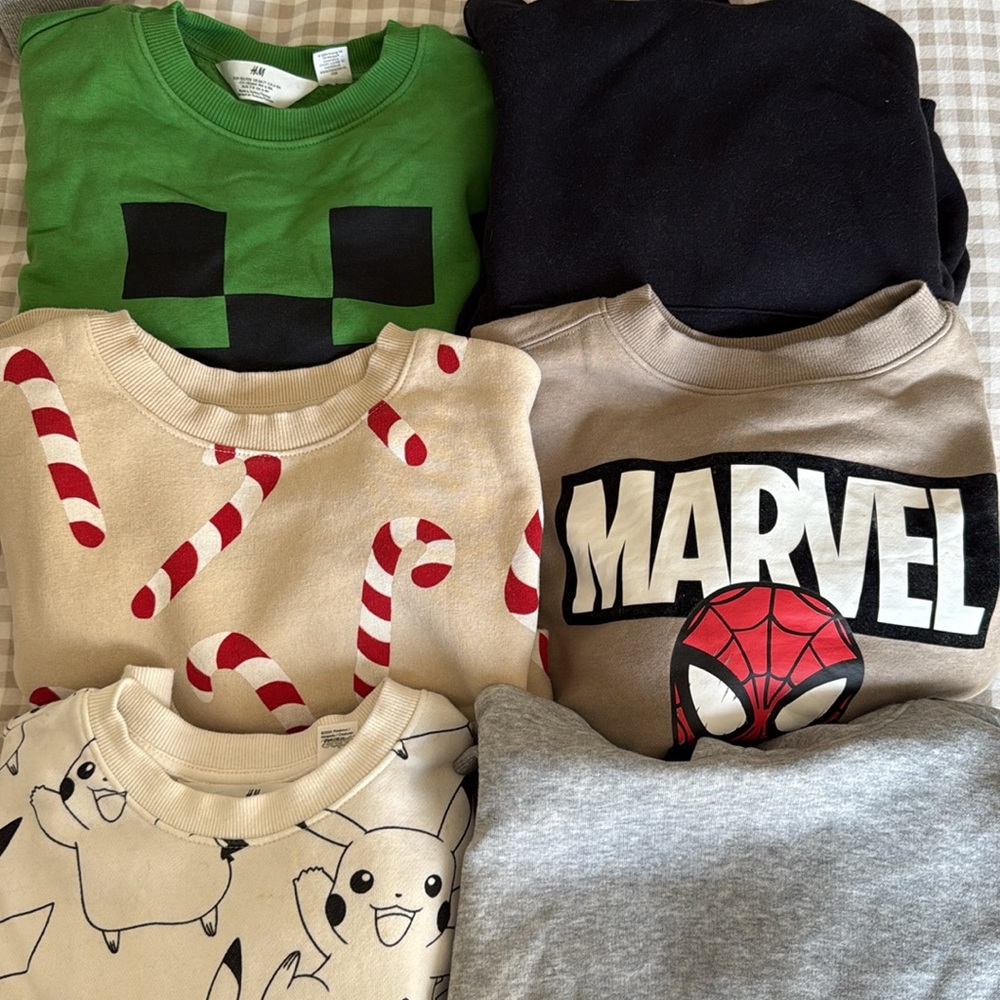 Kids Sweatshirts - Crewnecks and Hoodies (lot of 6)